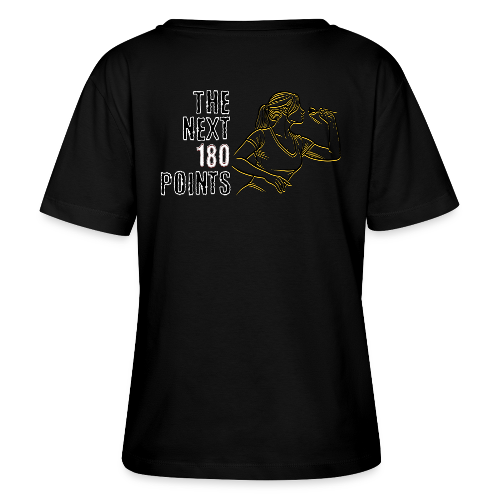 Darts Bio-T-Shirt fuer Frauen: Next 180 Points - Schwarz